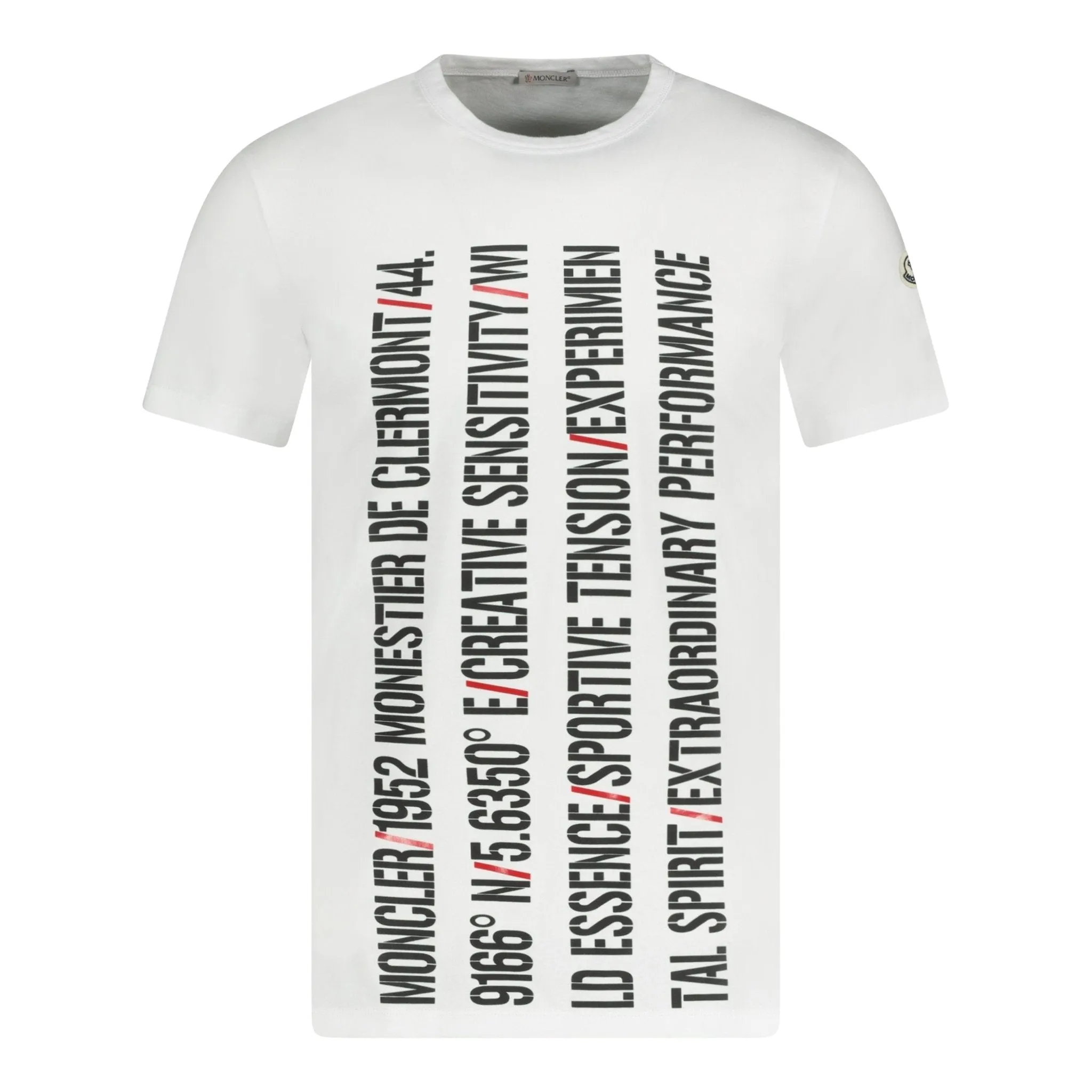 MONCLER White Logo Print T-Shirt