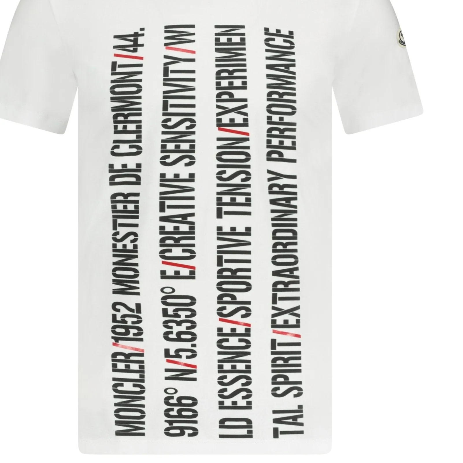 MONCLER White Logo Print T-Shirt