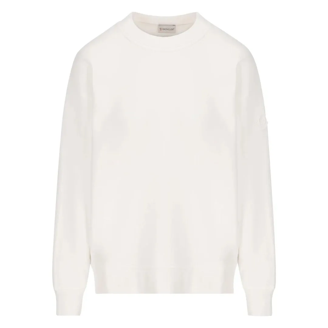 Moncler Womens 8G00031809Kx 034 Sweatshirt White