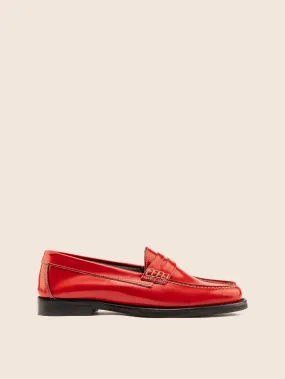 Napoli Lipstick Loafer can be rewritten as Stylish Red Women's Loafer Shoes - Napoli Brand