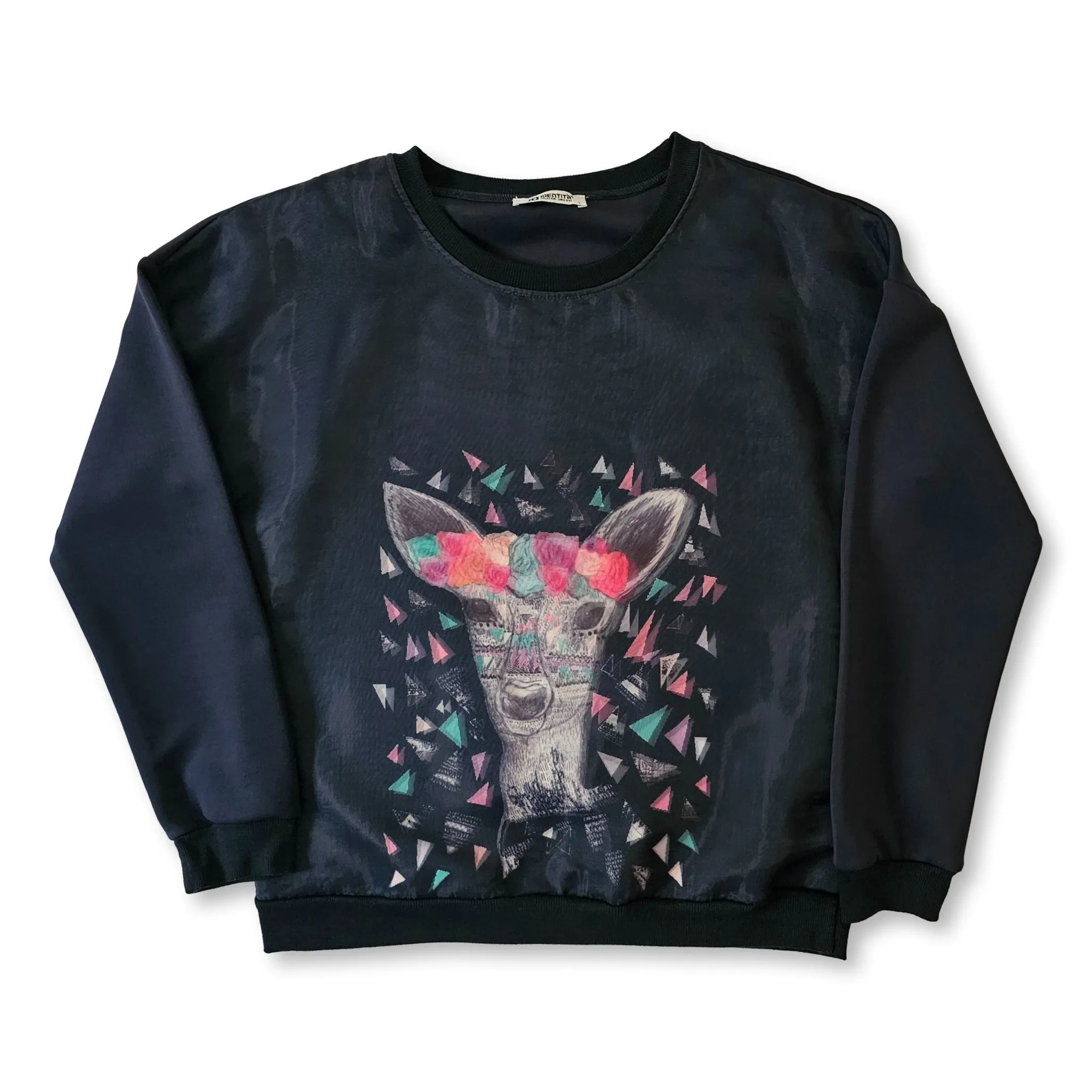 Navy Identita Deer sweatshirt