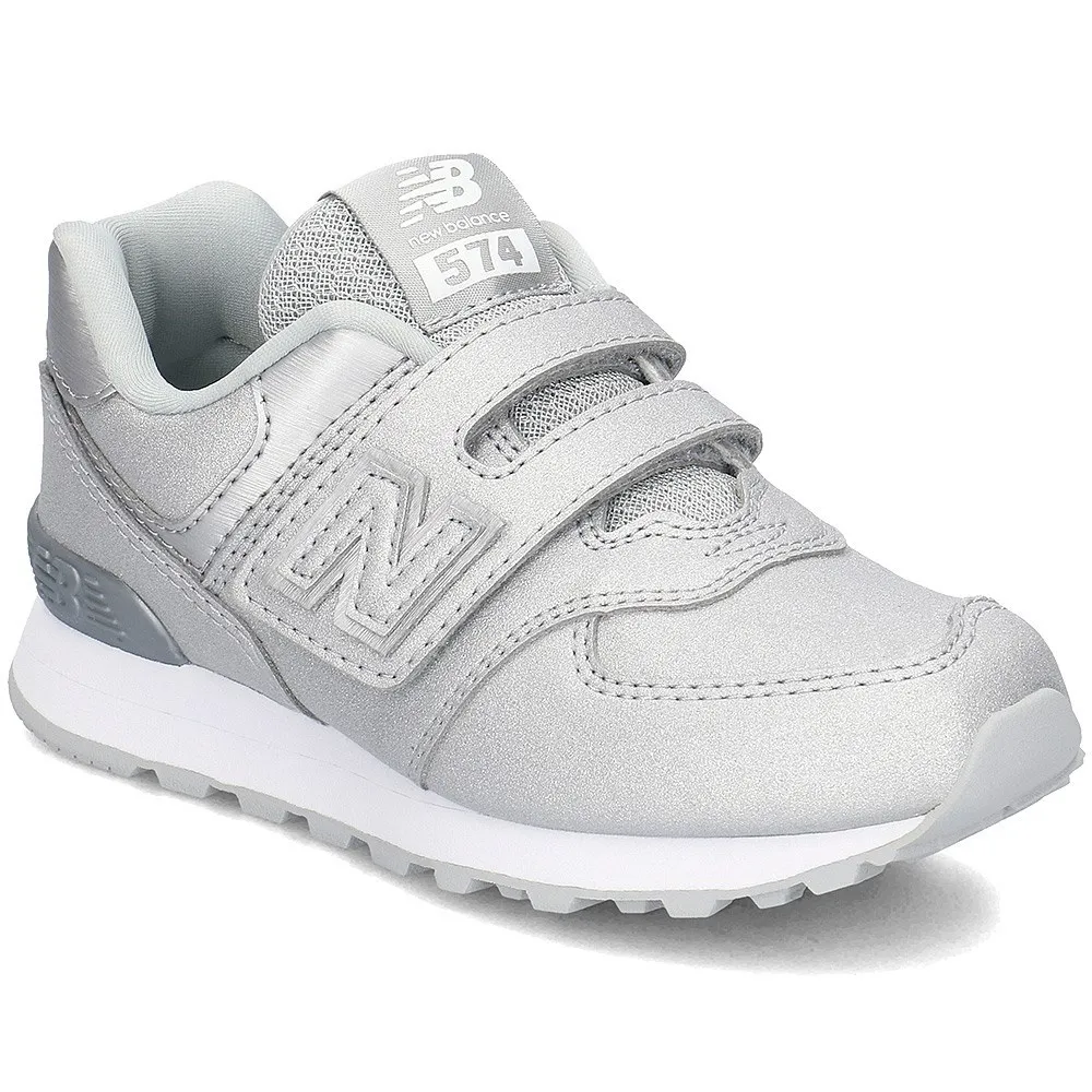 New Balance girls' silver sneakers YV574KS