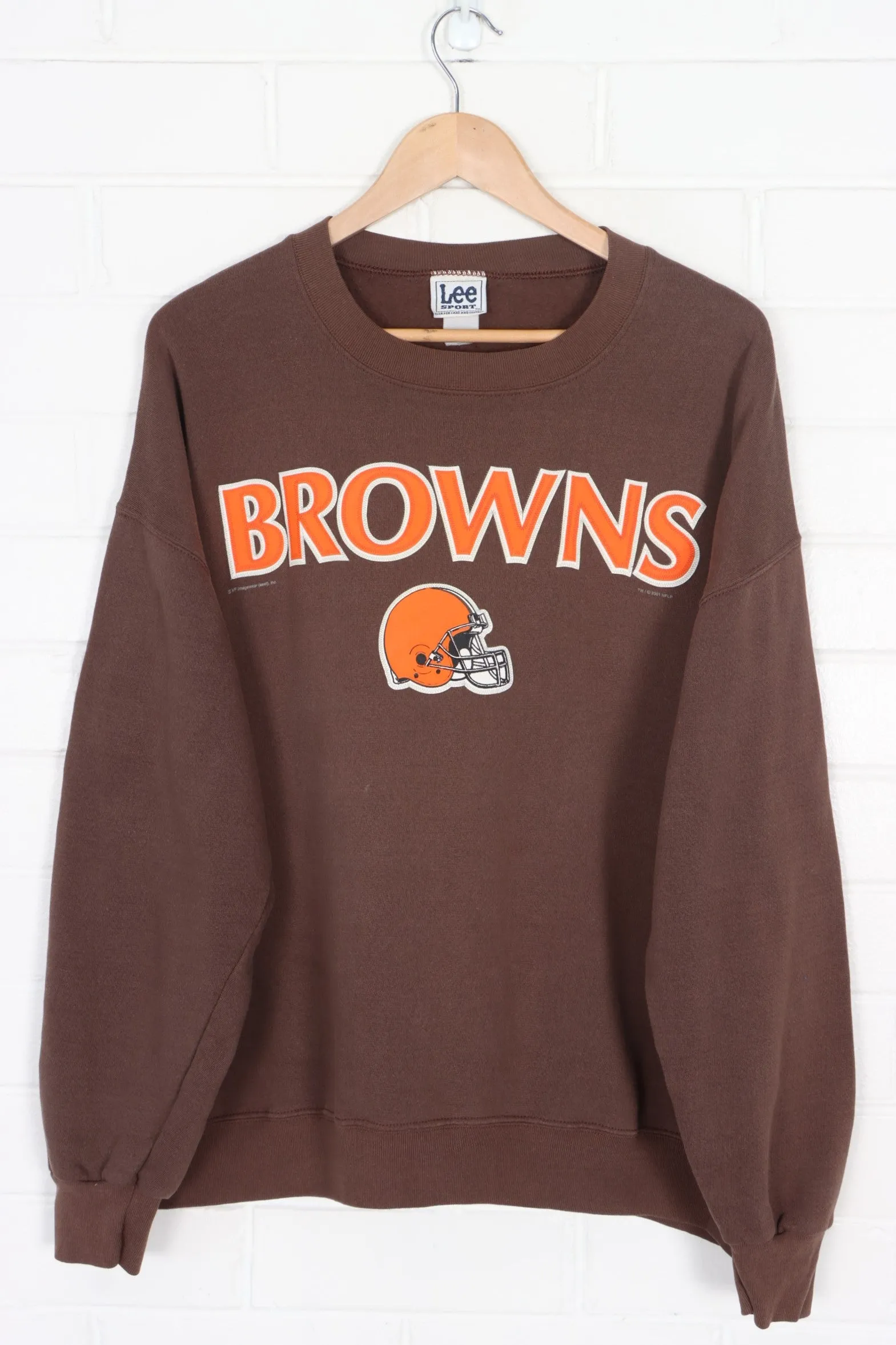 Cleveland Browns Helmet Logo Lee Sport Sweatshirt (M-L)