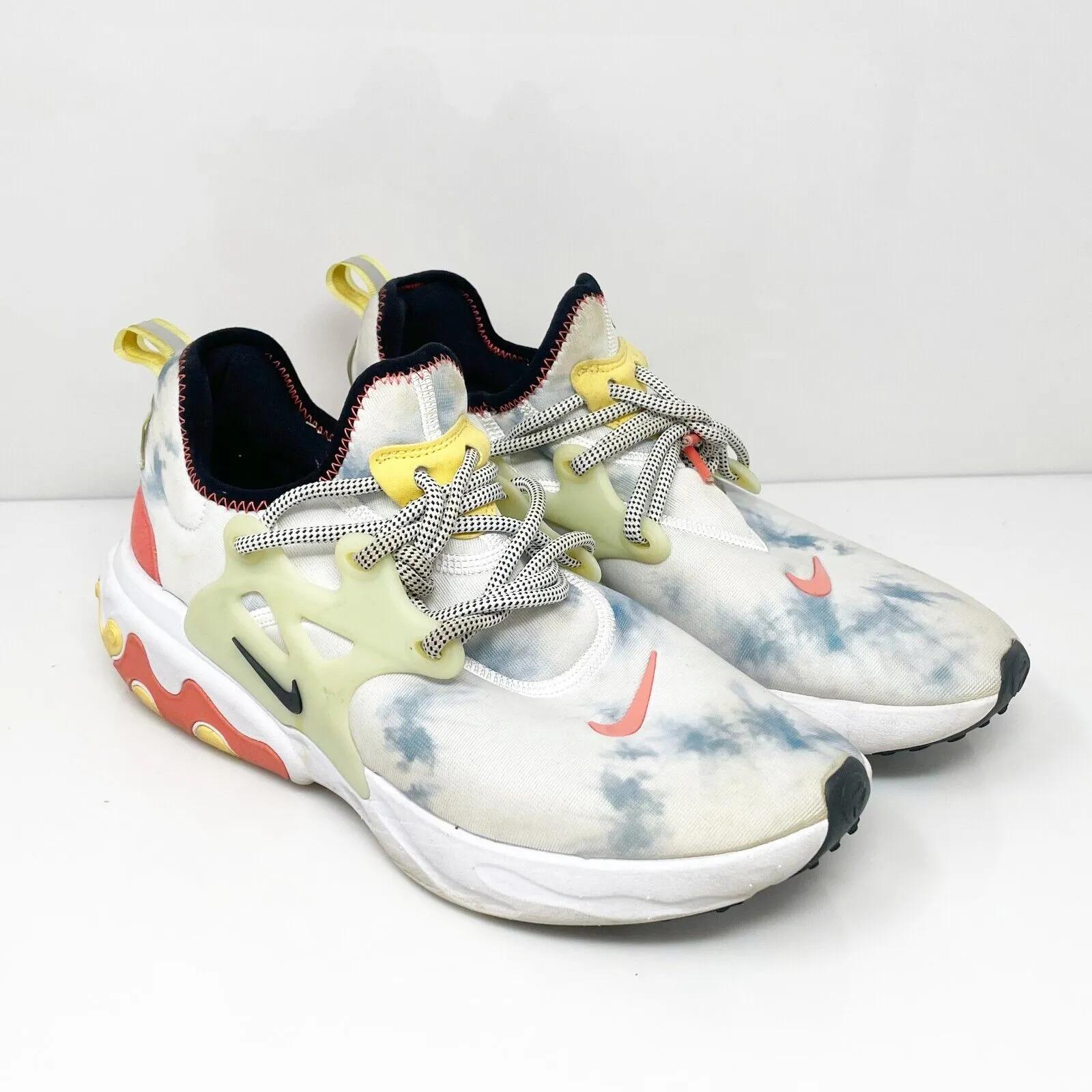 Nike Mens React Presto CW7303-900 White Running Shoes Sneakers Size 9