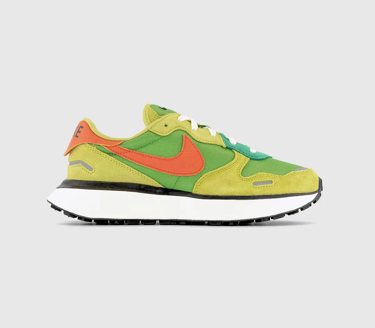 Nike Phoenix Waffle Shoes Chlorophyll Safety Orange Atomic Green Classic Green