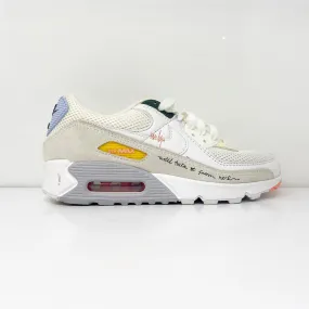 Nike Womens Air Max 90 DV2188-100 White Running Shoes Sneakers Size 7.5