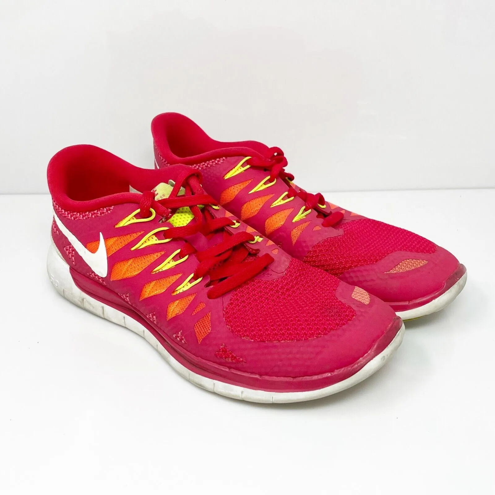 Nike Womens Free 5.0 642199-601 Red Running Shoes Sneakers Size 8