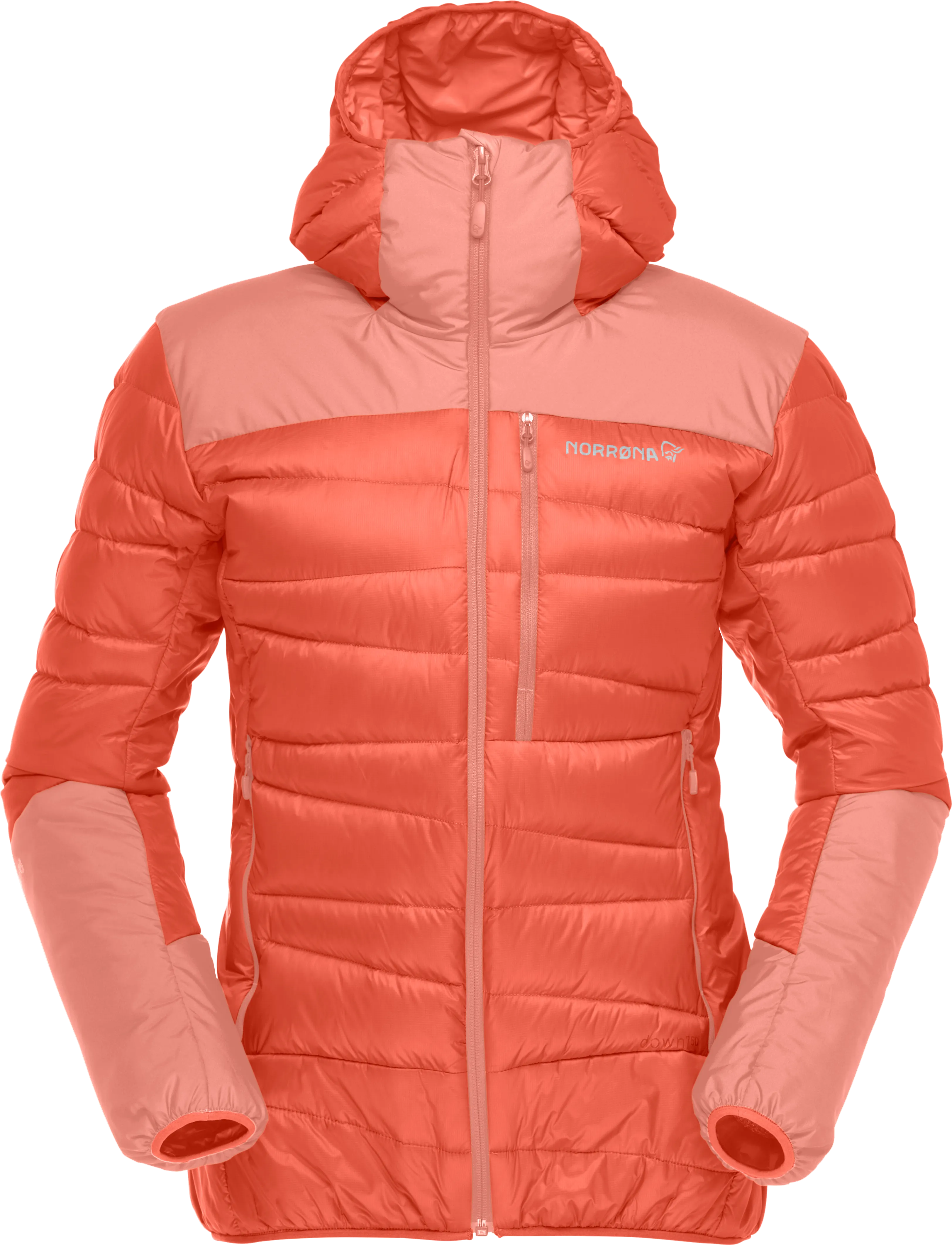 Norrøna Women's Falketind Down750 Hood Orange Alert/Peach Amber | Buy Norrøna Women's Falketind Down750 Hood Orange Al