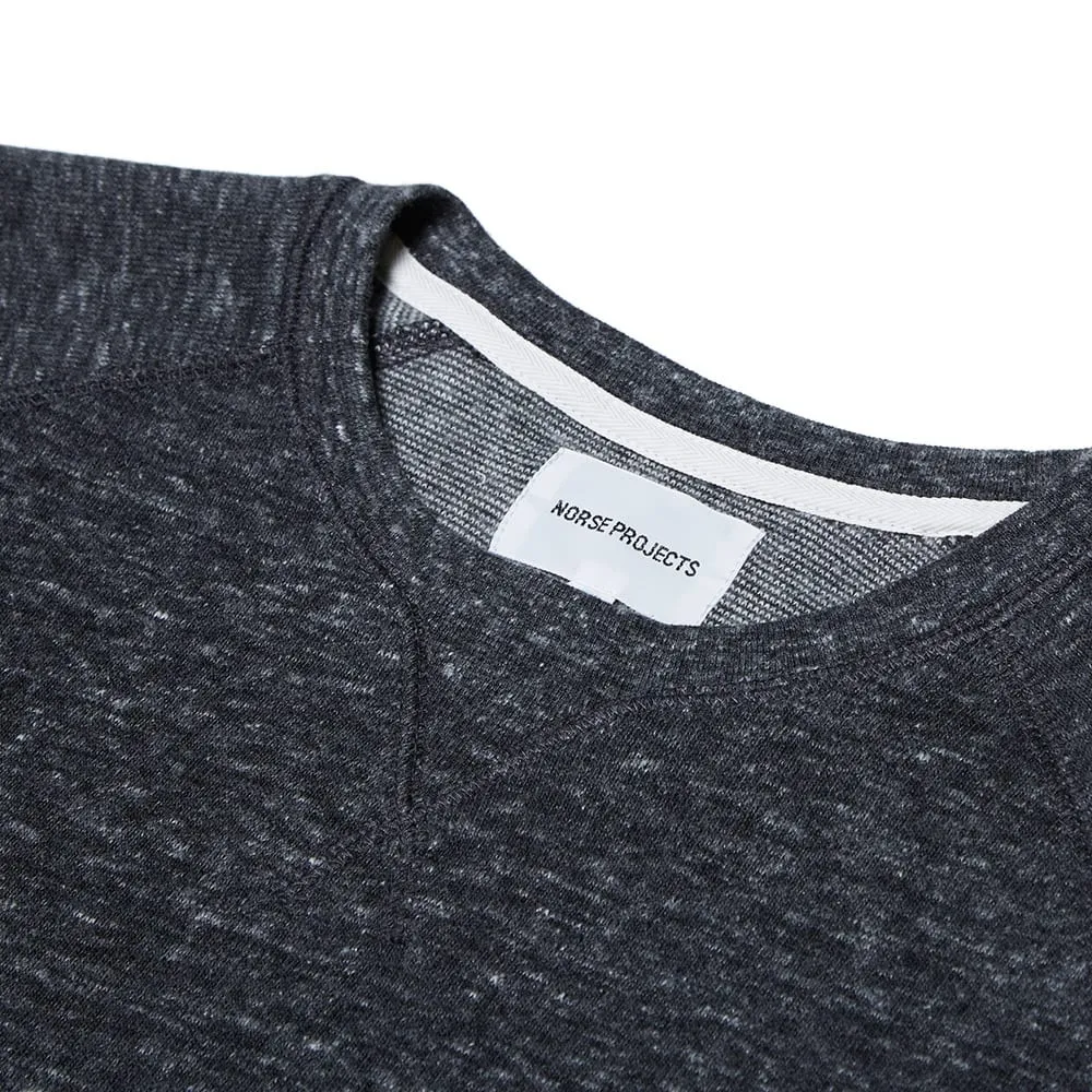 Grey Melange Wool Crew Knit Sweat by Norse Projects Ketel