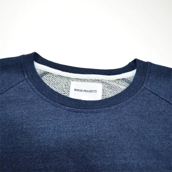 Norse Projects Vorm Indigo Sweatshirt in Dark Indigo