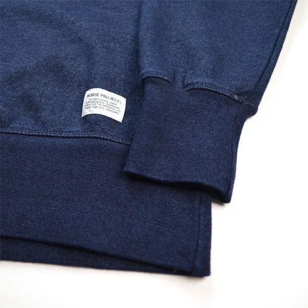 Norse Projects Vorm Indigo Sweatshirt in Dark Indigo