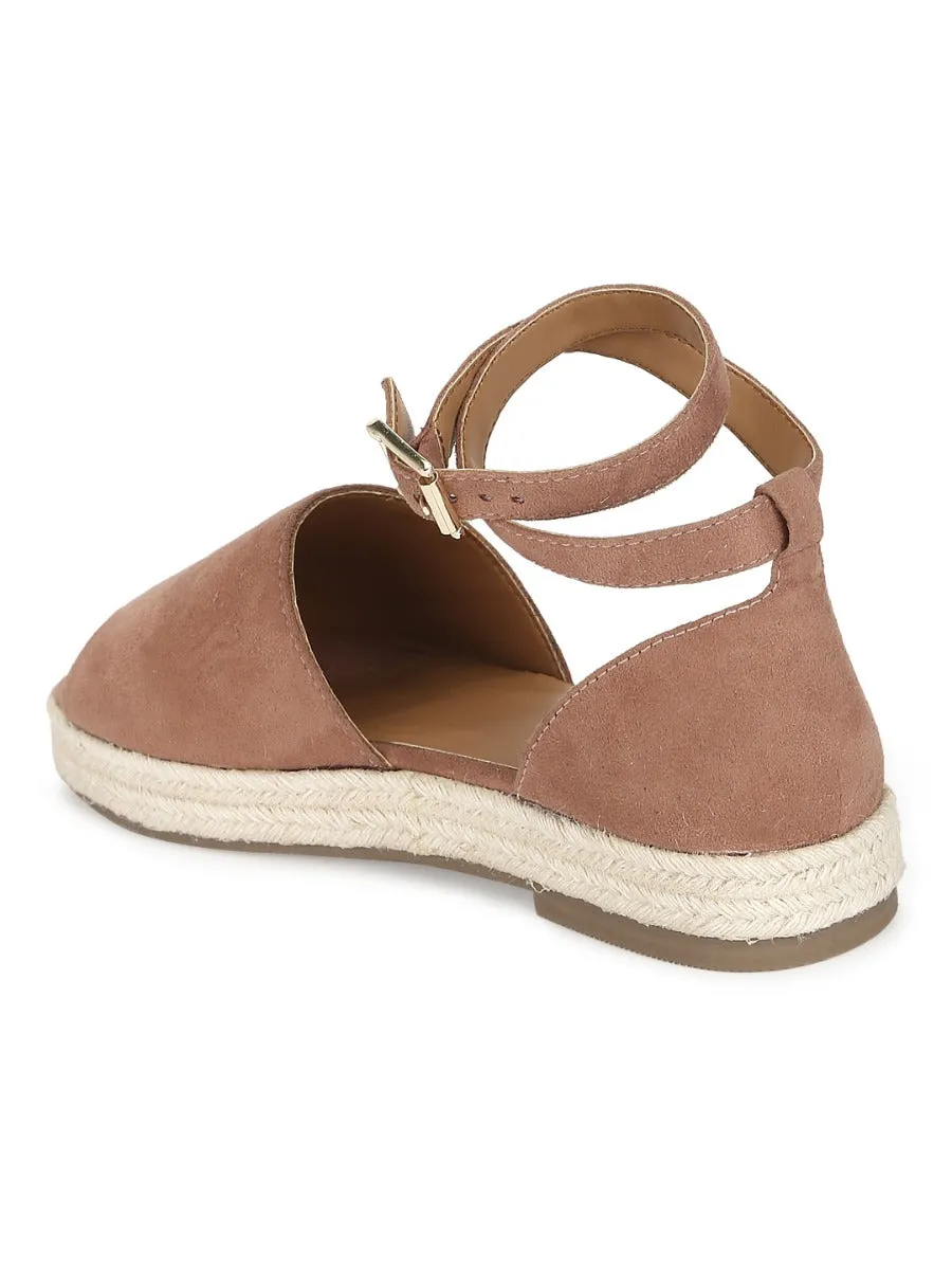 Nude Micro Wide Strap Jute Espadrilles