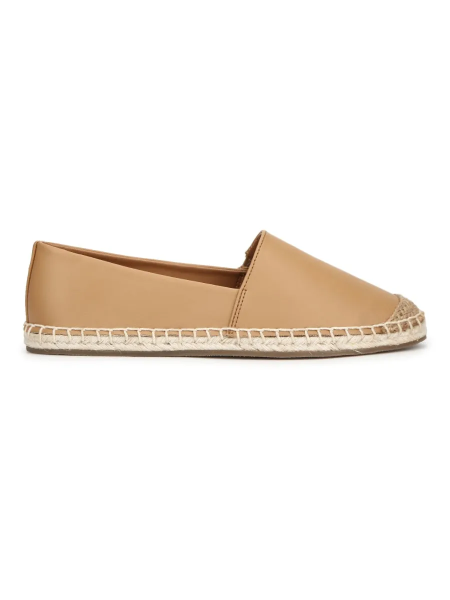 Nude PU Slip On Espadrilles