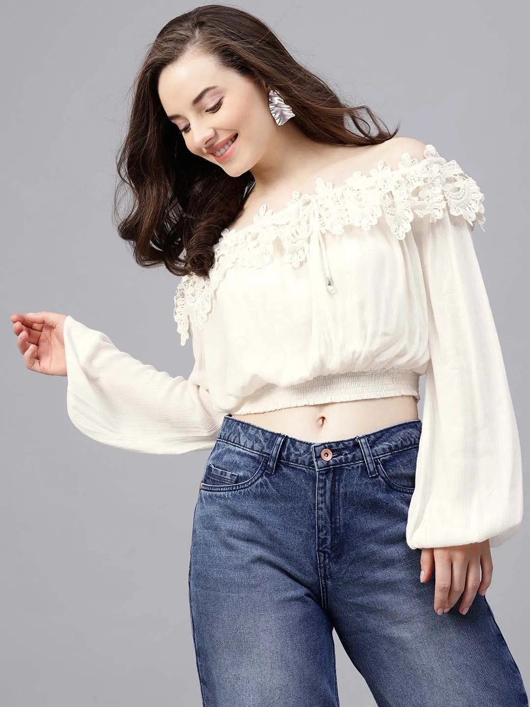 Off Shoulder Lace Top