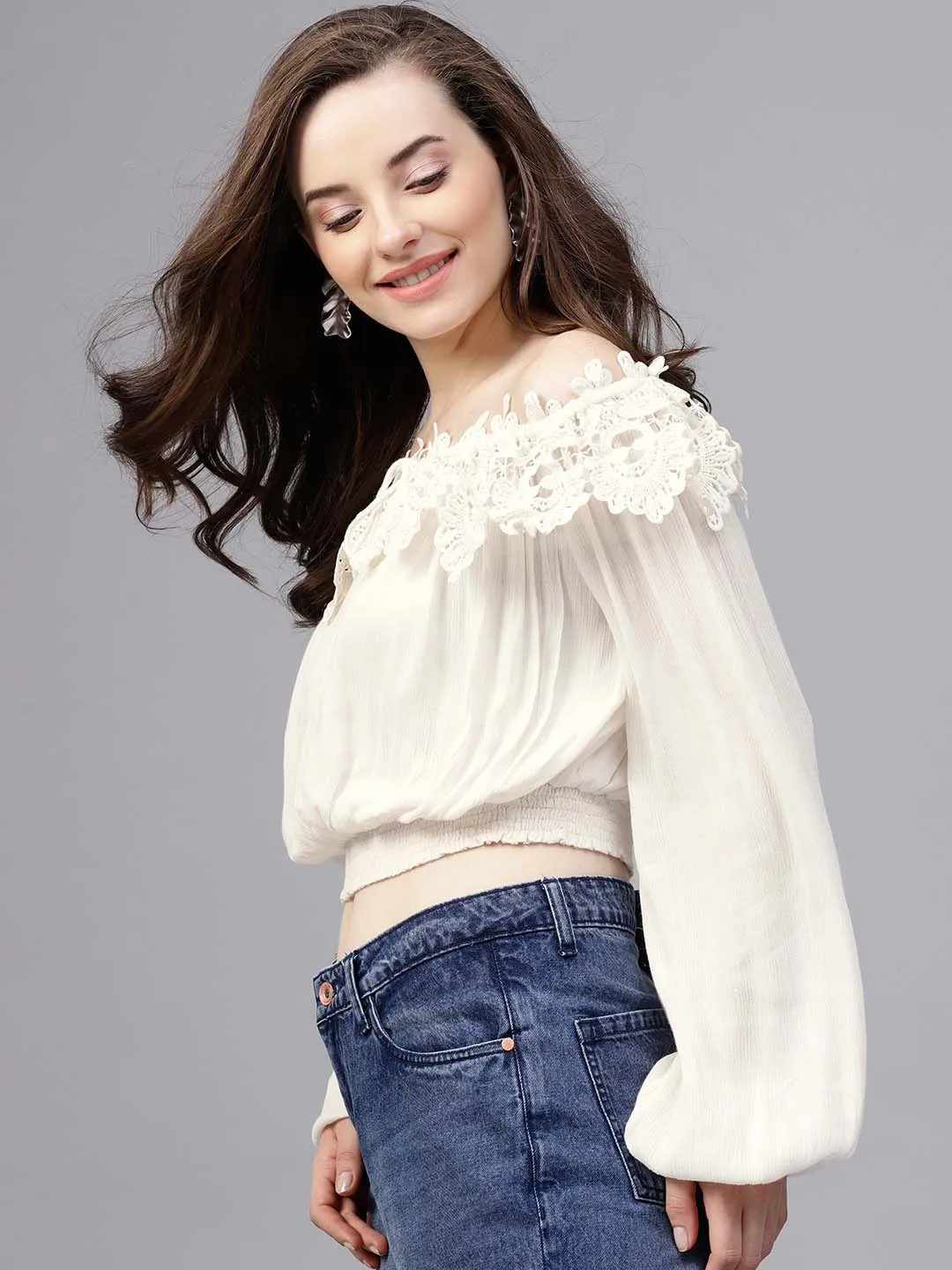 Off Shoulder Lace Top