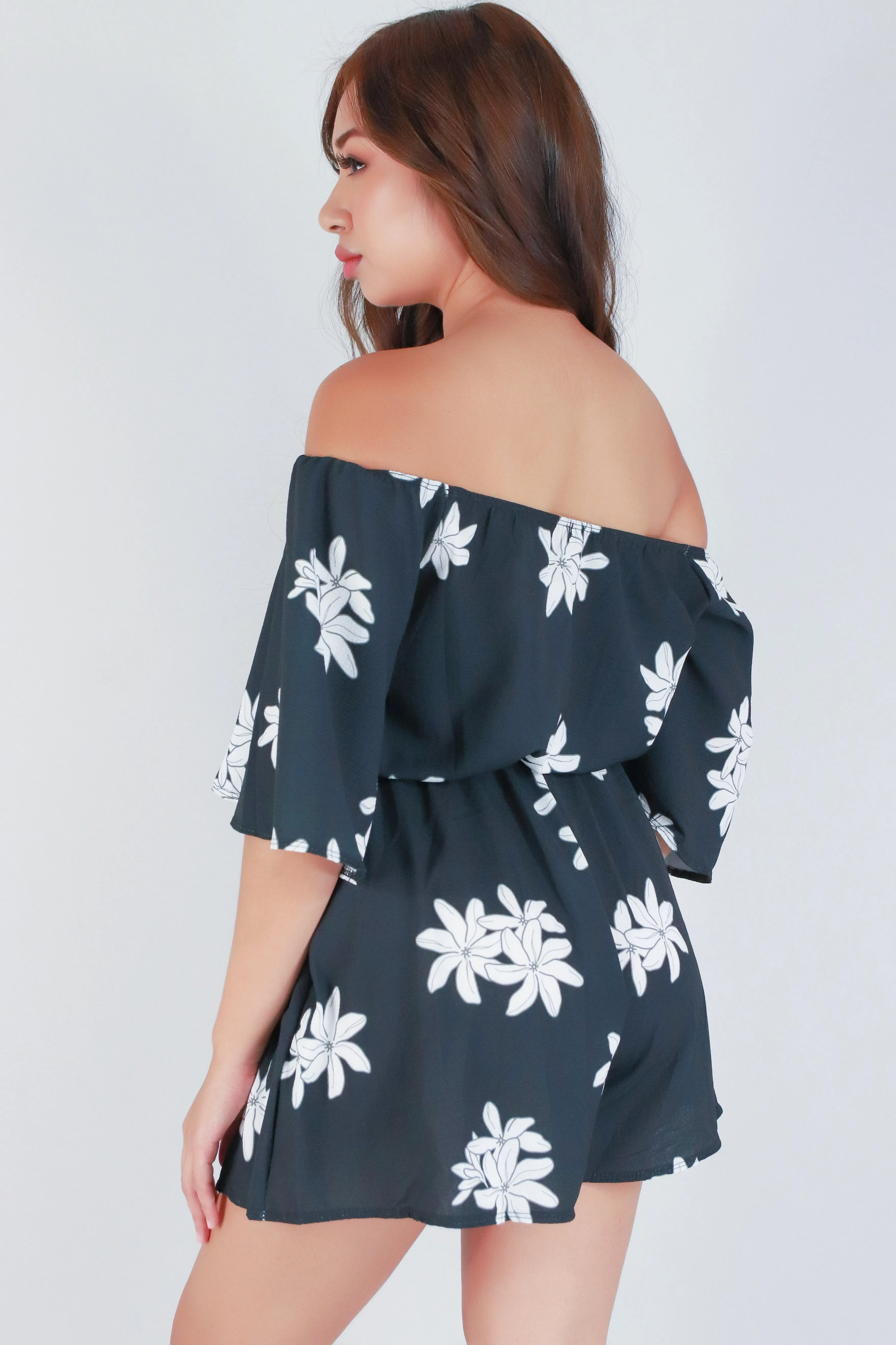 OFF SHOULDER TIARE ROMPER