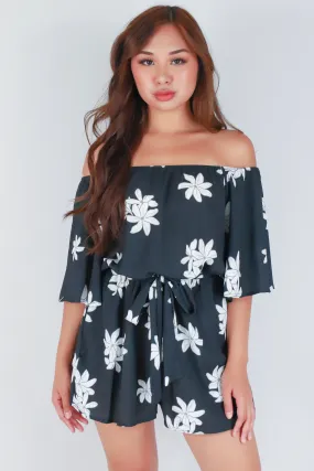 OFF SHOULDER TIARE ROMPER