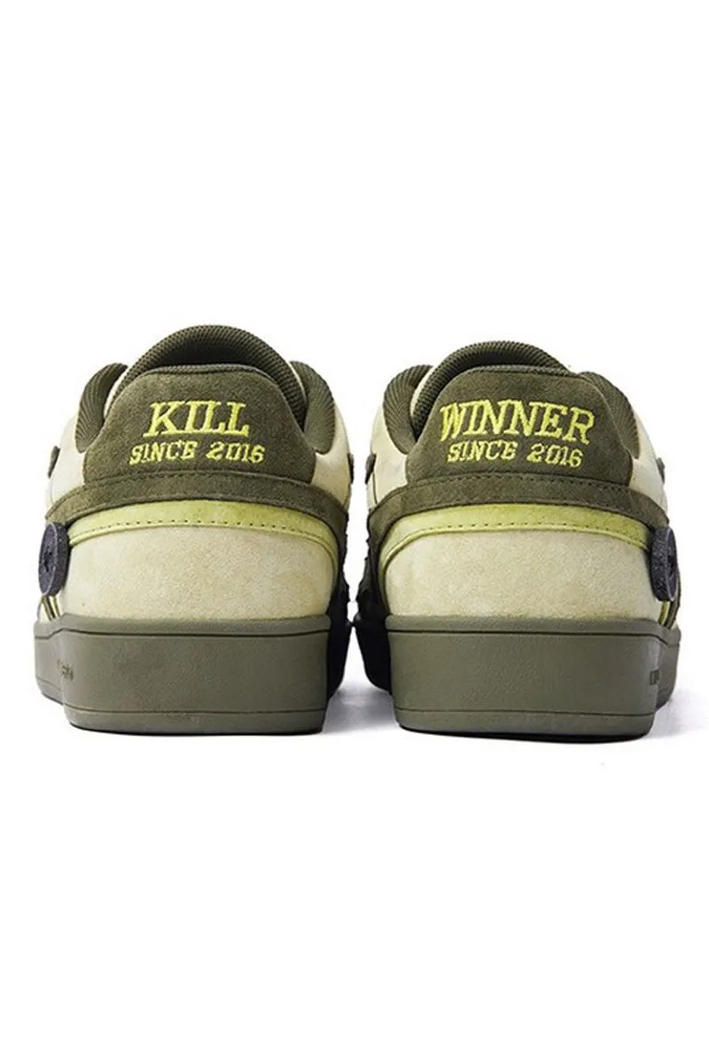 Olive Unisex Retro Low Top Trainers