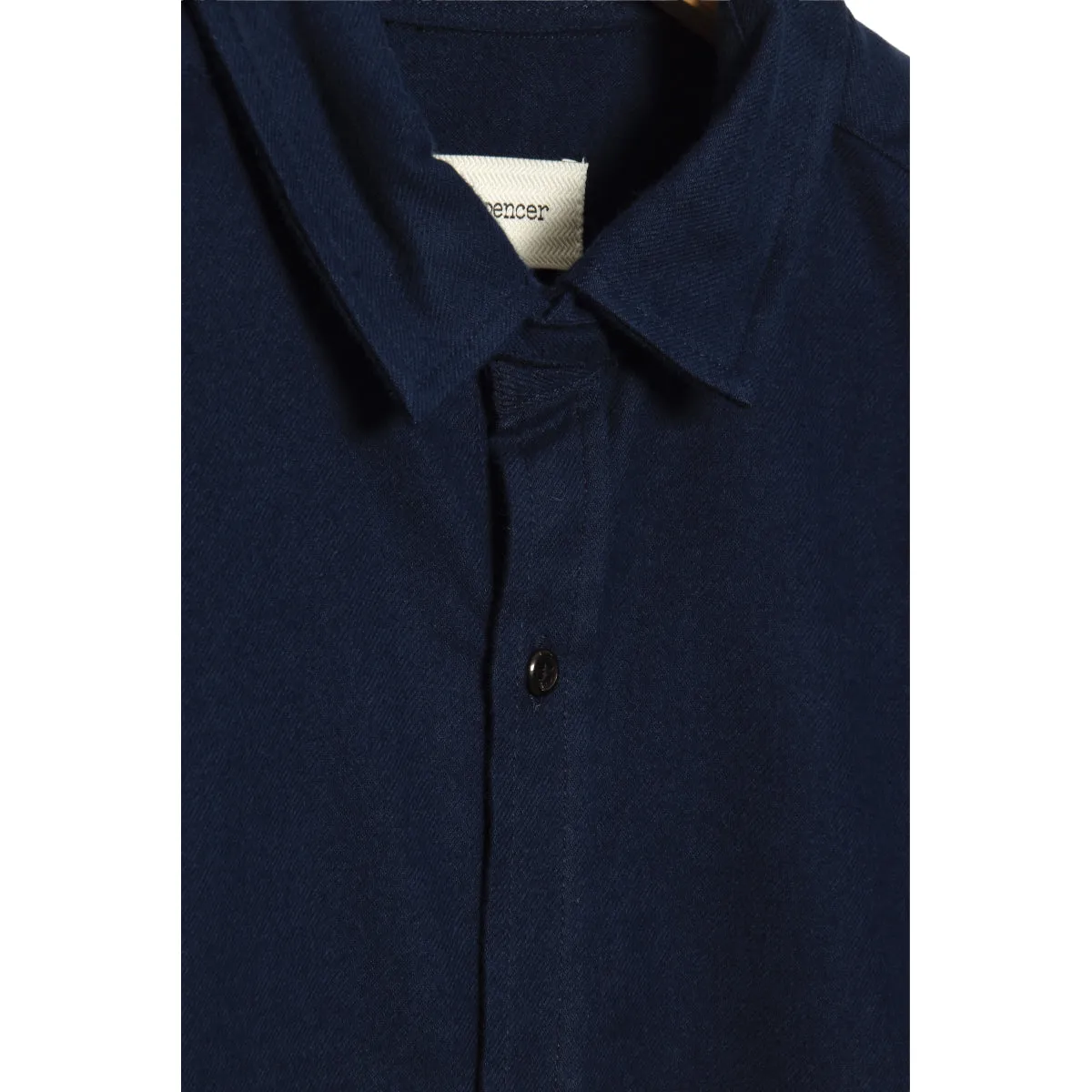 Oliver Spencer Clerkenwell Tab Shirt Marcia navy - Men's Navy Shirt by Oliver Spencer