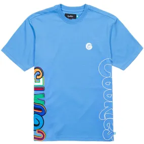 On The Block Side Seam Appliqué S/S Knit (Sky Blue)