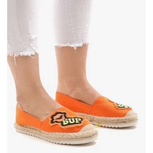 L-1047 Orange Espadrilles