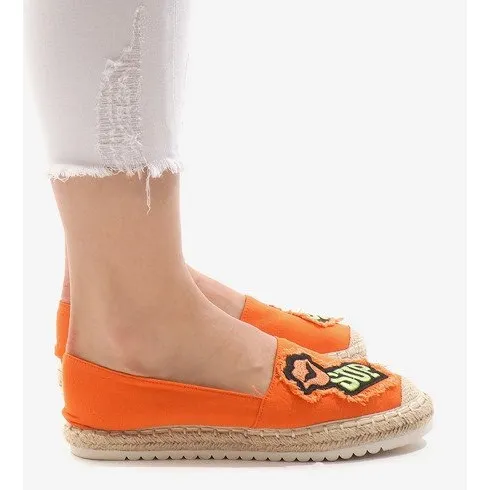 L-1047 Orange Espadrilles