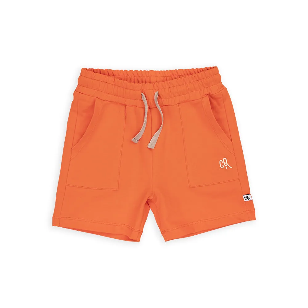 Organic Cotton Shorts in Orange with Loose Fit from CarlijnQ.