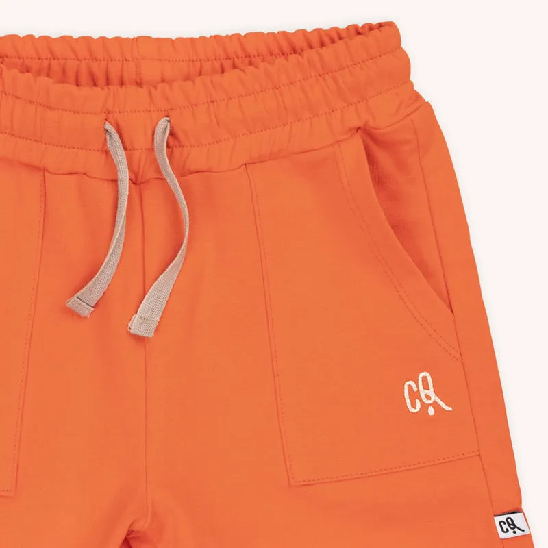 Organic Cotton Shorts in Orange with Loose Fit from CarlijnQ.