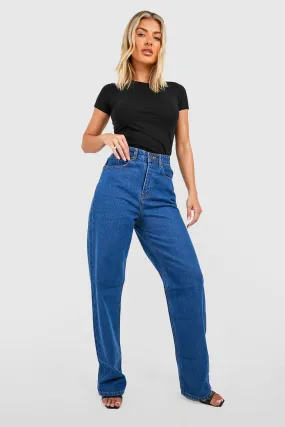 Organic High Waisted Straight Leg Jeans