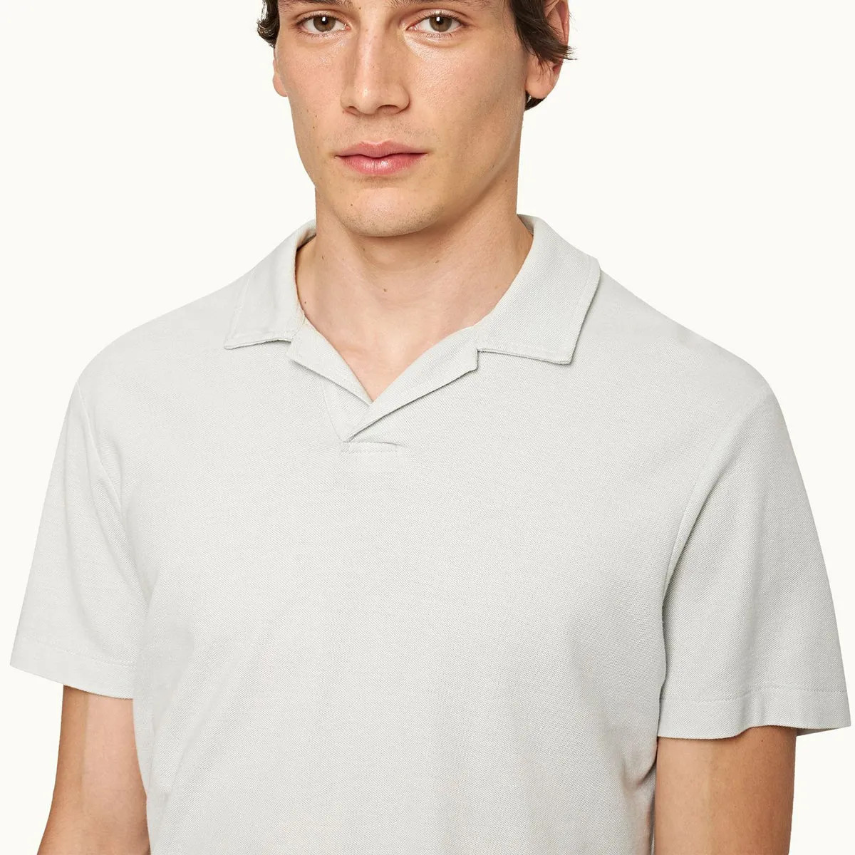 White Jade Orlebar Brown Felix Polo Shirt - Buy Now