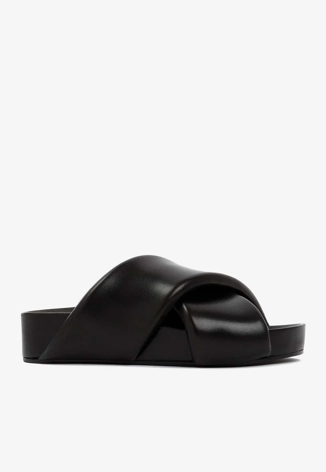 Padded Leather Slides