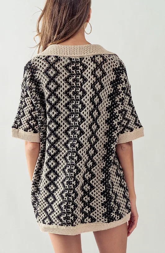 Paloma Crochet Knit Top