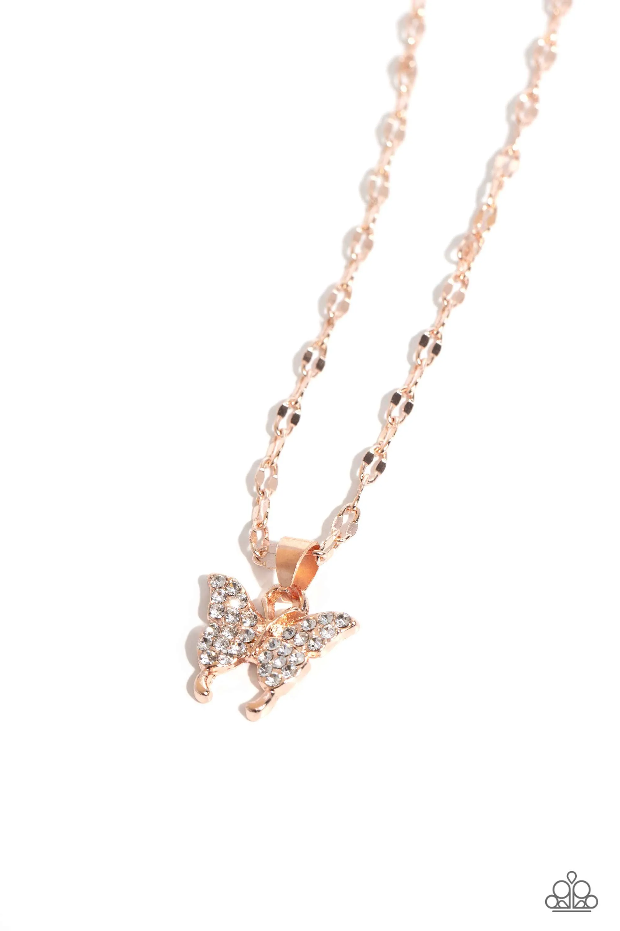 Rose Gold Paparazzi Necklace with High-Flying Design