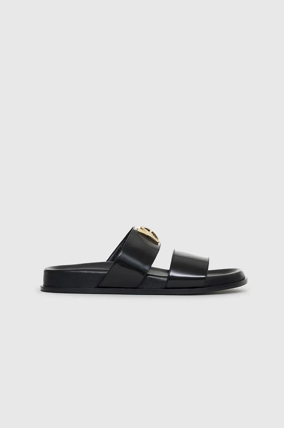 Parker Slides Monogram High Shine Black