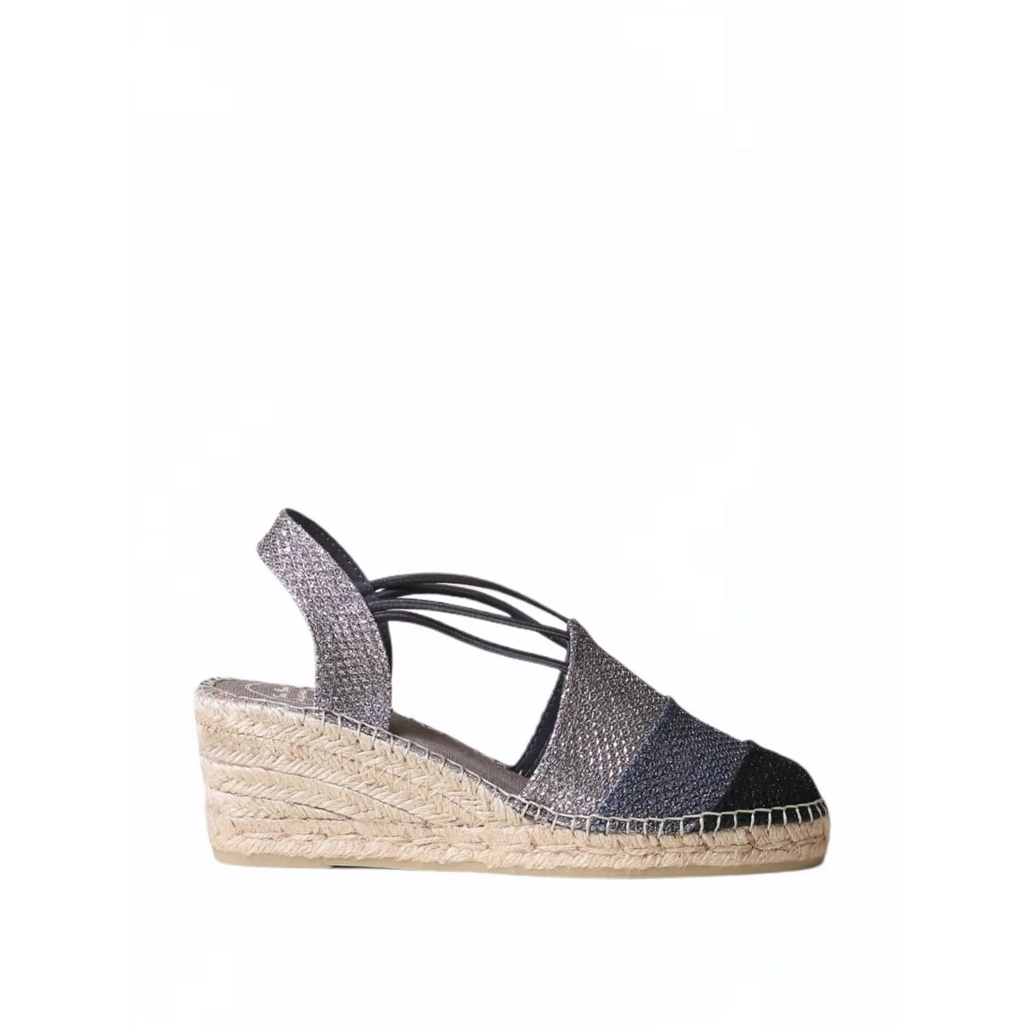 Patchwork Cotton Blend Espadrille Wedges Women Tours-S.