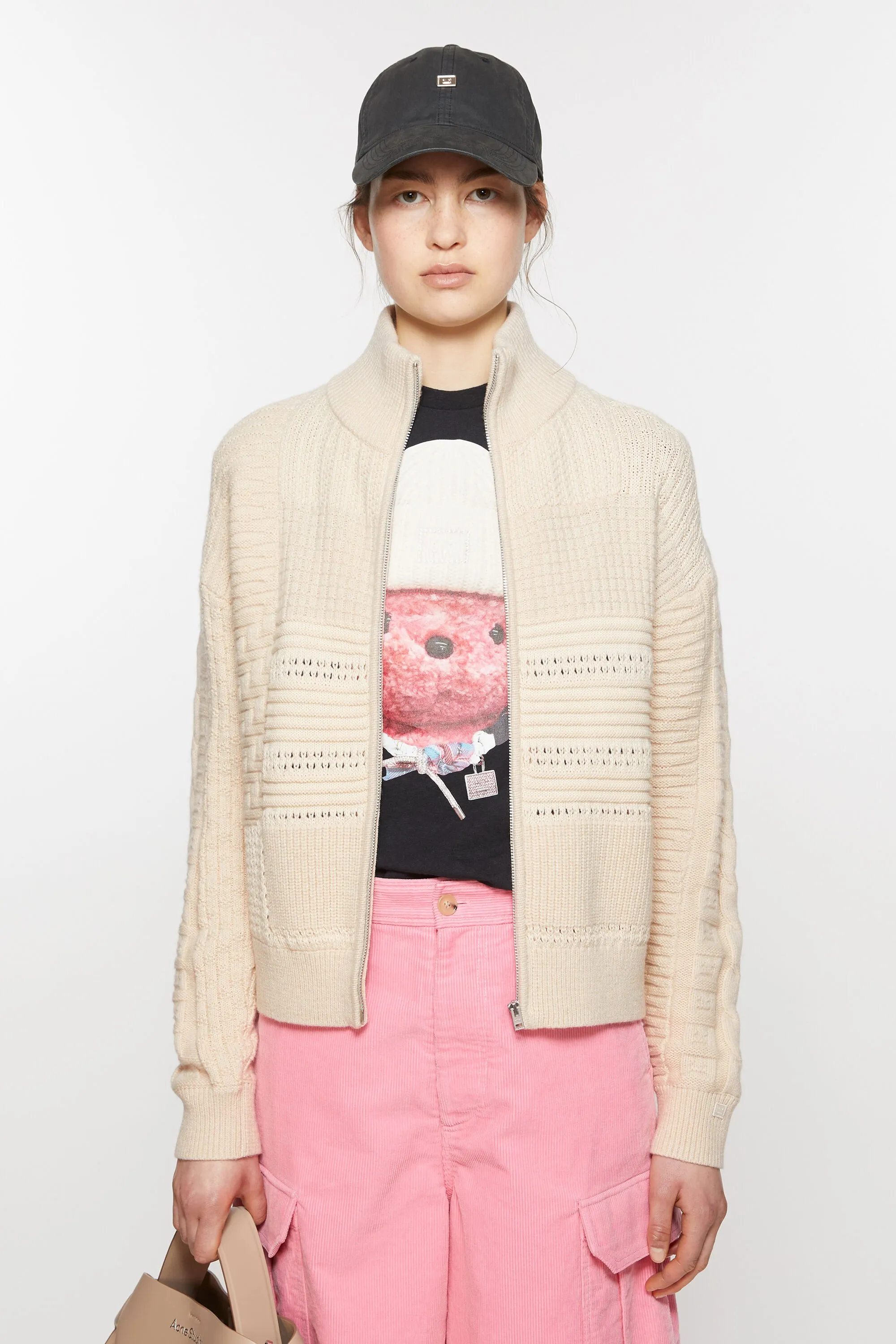 Patchwork knit cardiganUnisex 