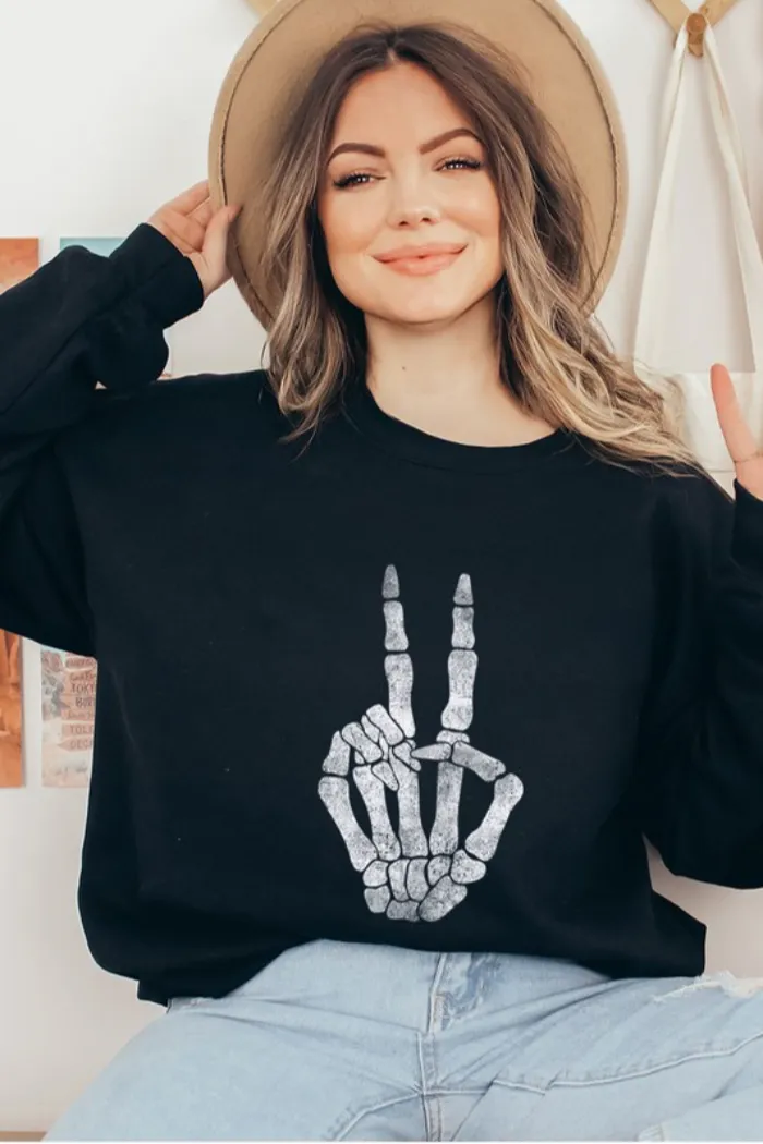 Peace Skeleton Sweatshirt