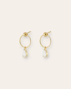 PENDIENTES FLAT HOOP CZ