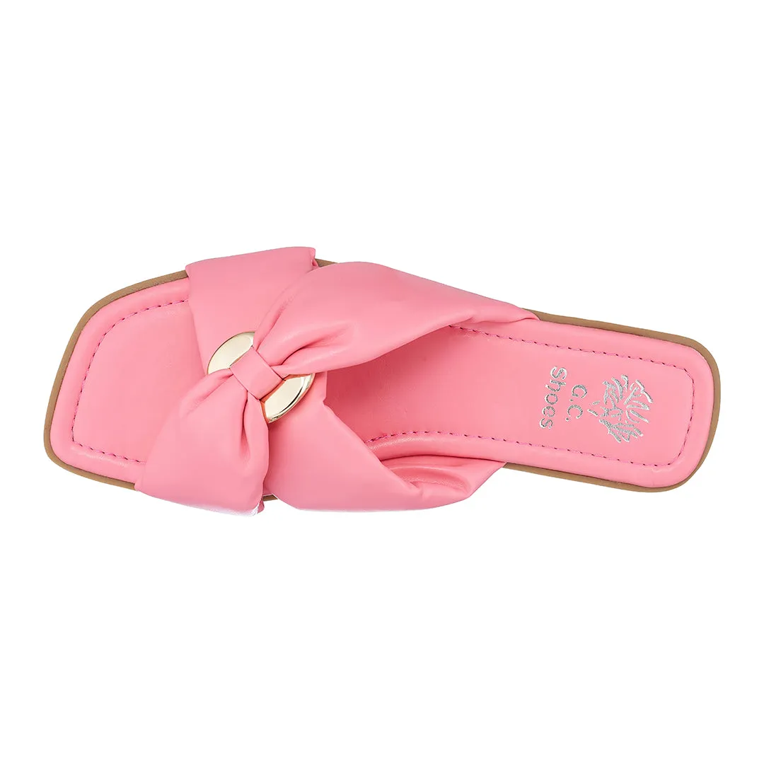 Perri Hot Pink Flat Sandals