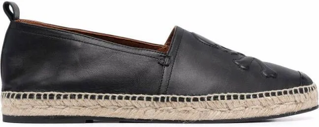 Philipp Plein Skull embossed espadrilles Black