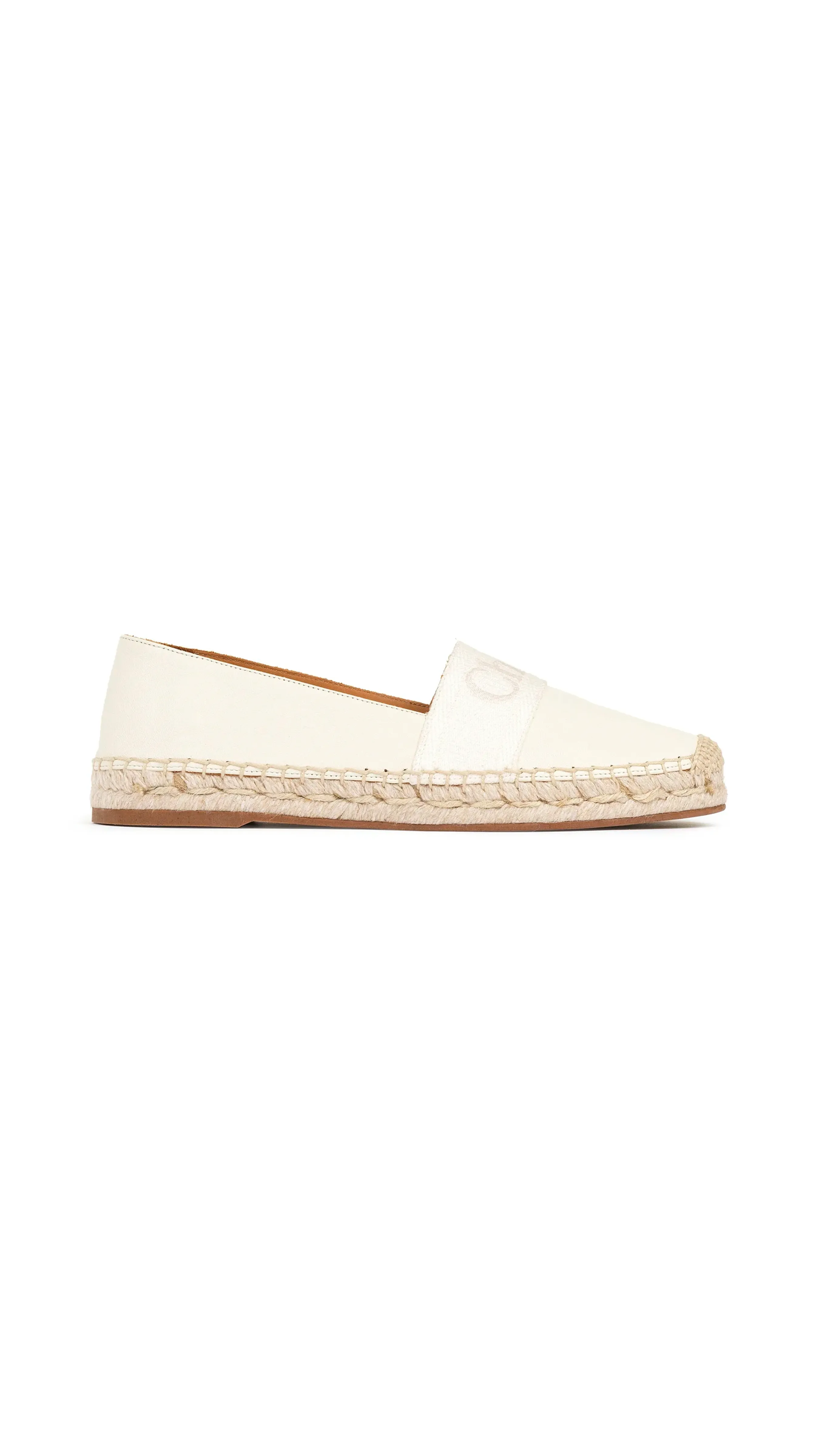 White Piia Flat Espadrilles