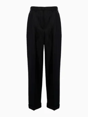 Pinstripe tailored trousers