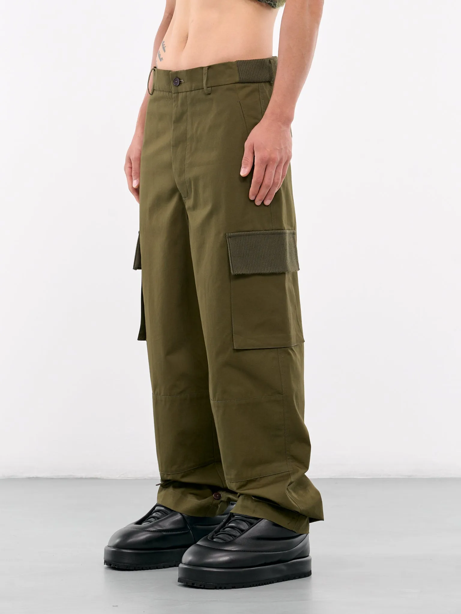 Pistol Fly Cargo Trousers (240025-KHAKI)