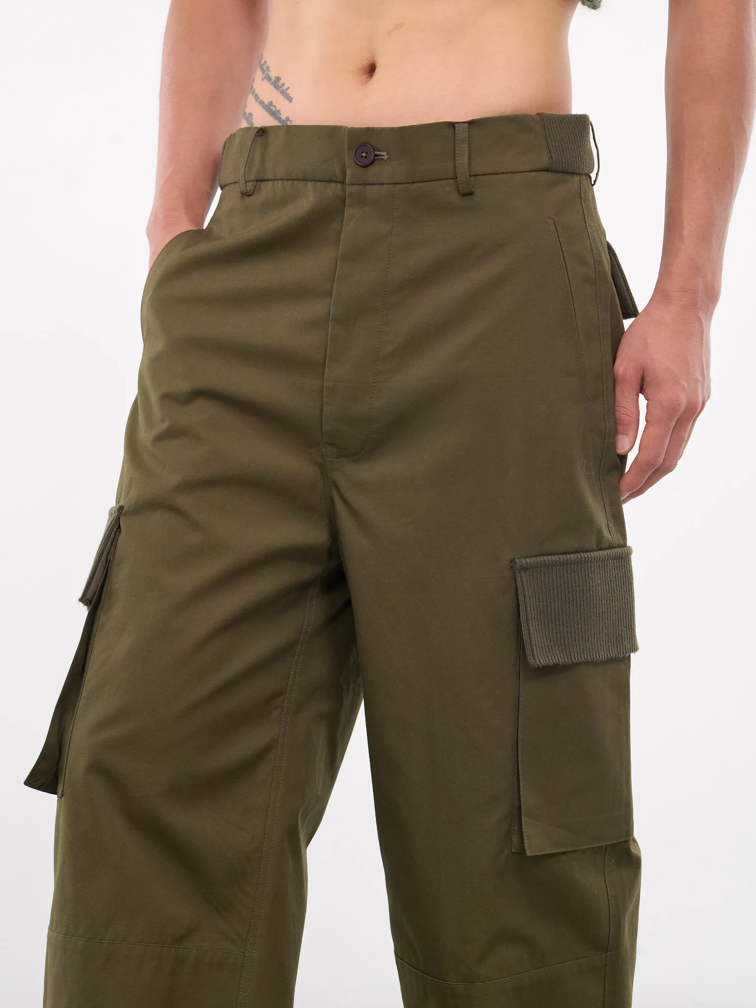 Pistol Fly Cargo Trousers (240025-KHAKI)