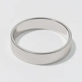 Matte 5mm Platinum Flat Wedding Band