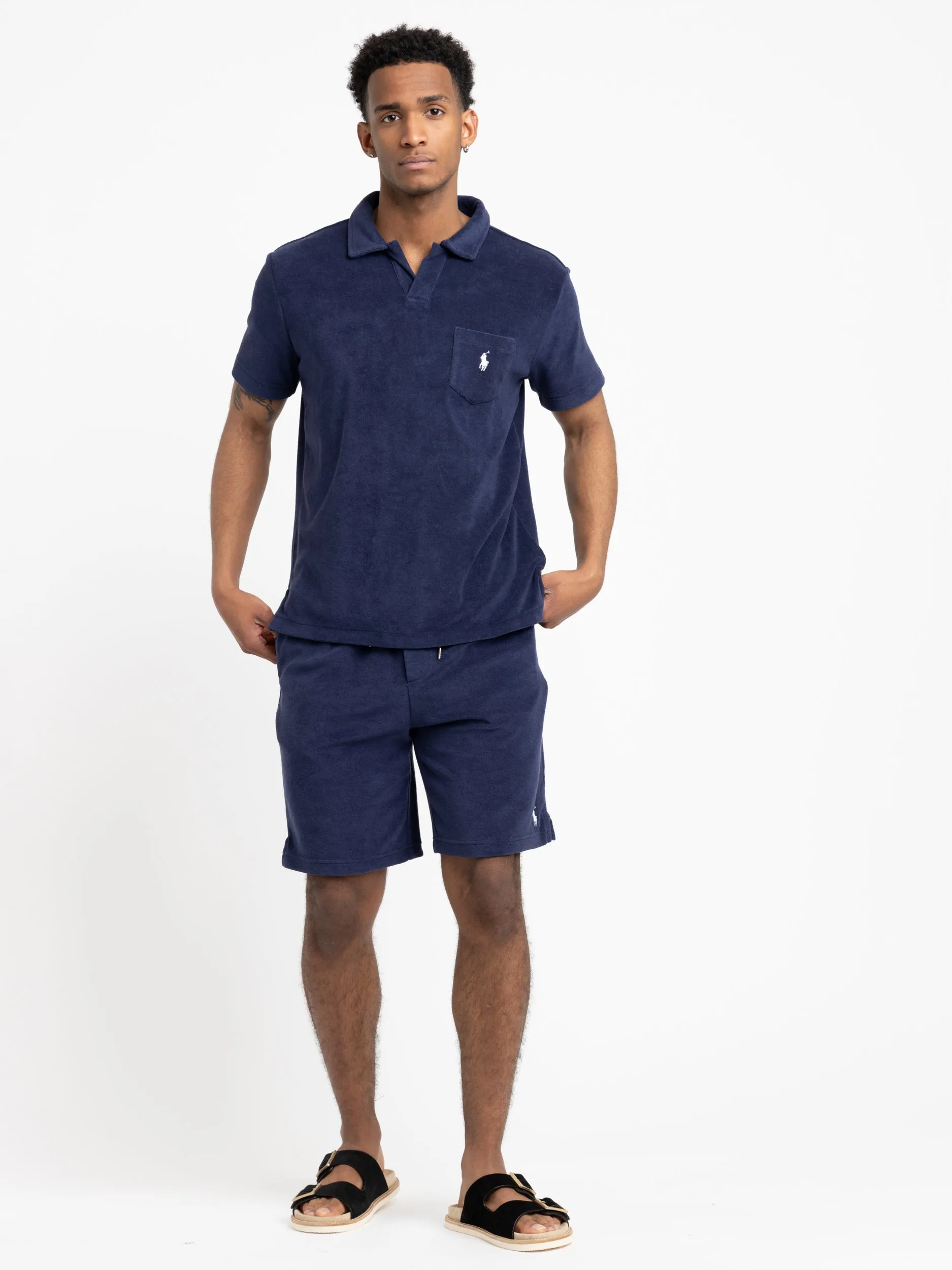 Polo Ralph Lauren Newport Navy Classic Fit Terry Polo Shirt