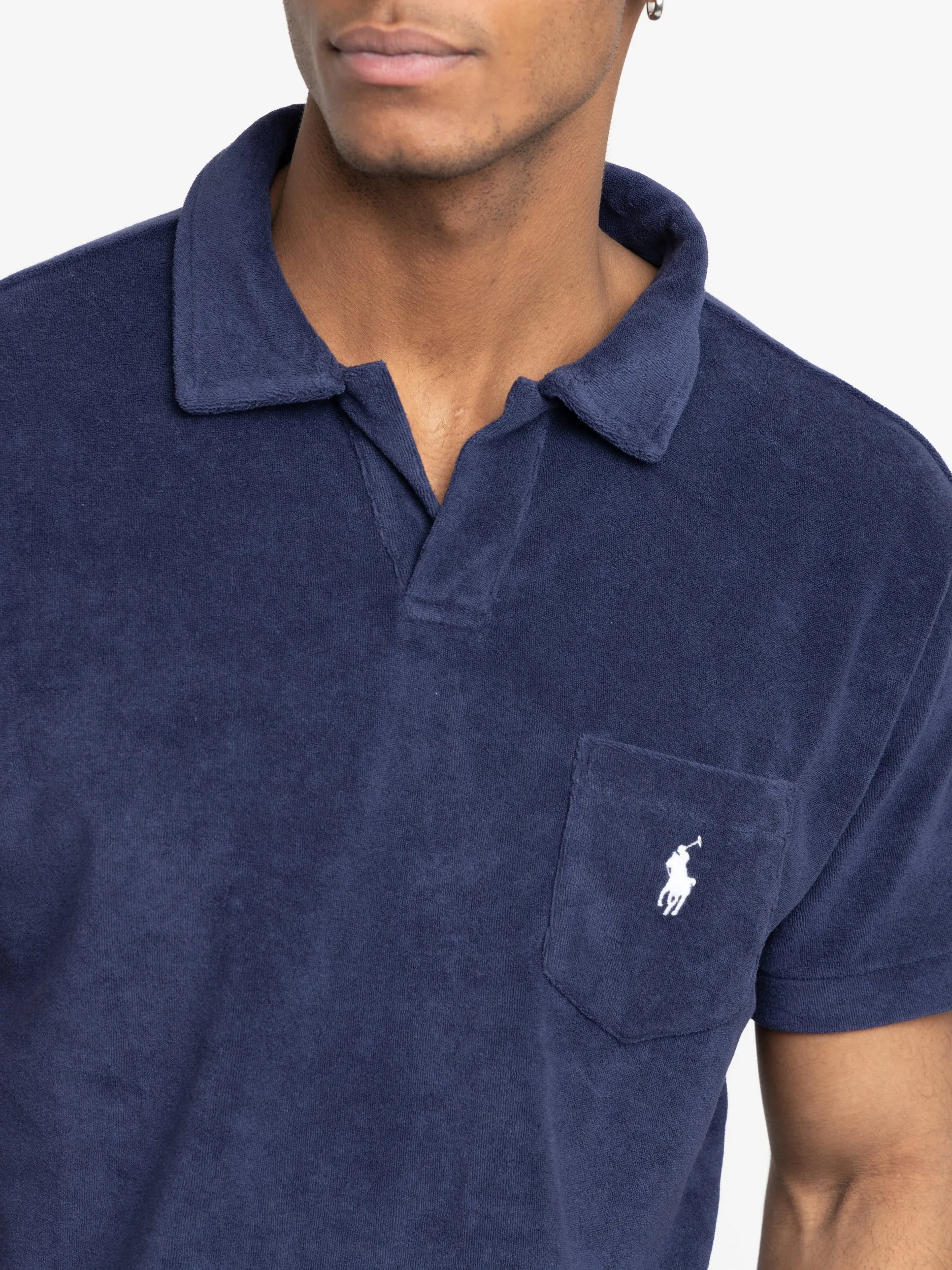 Polo Ralph Lauren Newport Navy Classic Fit Terry Polo Shirt