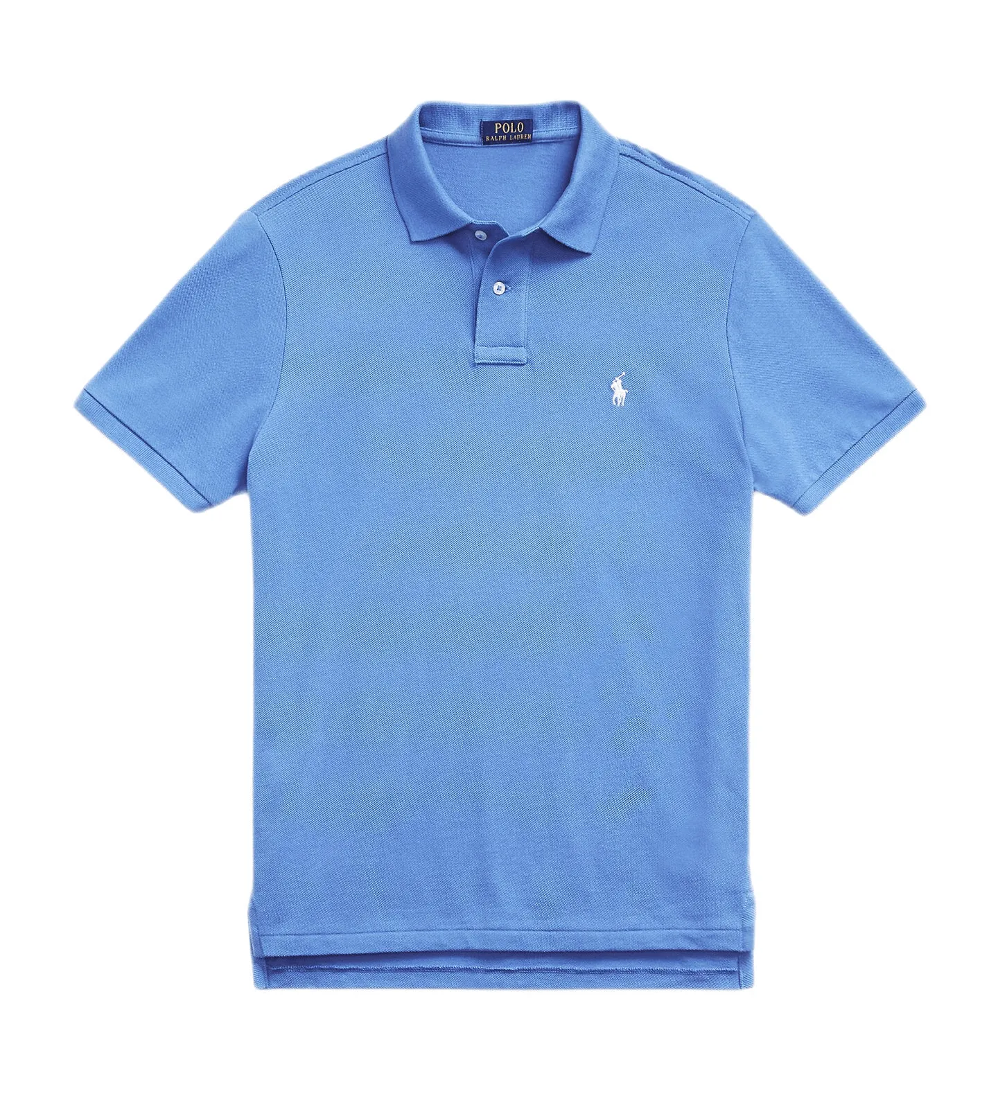 Polo Ralph Lauren - Polo cintré en coton piqué New England Blue