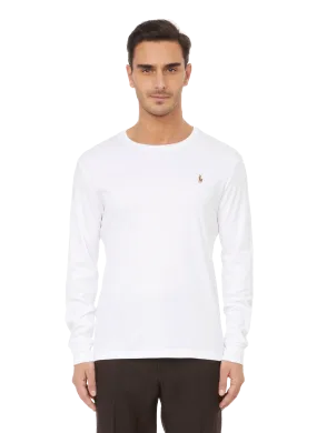 Polo ralph lauren  Polo Player long-sleeved cotton T-shirt - White