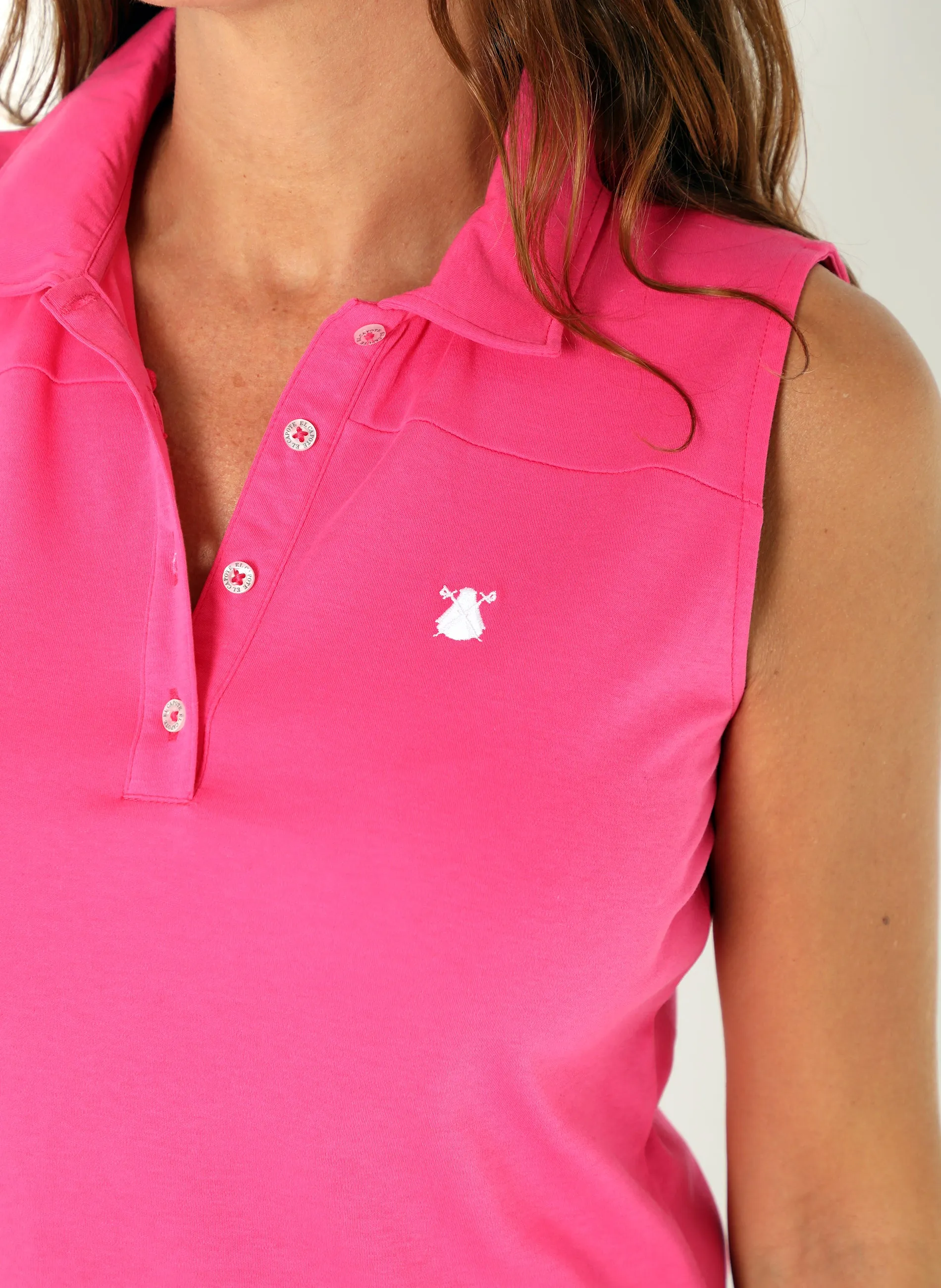 Women's Pink Interlock Polo